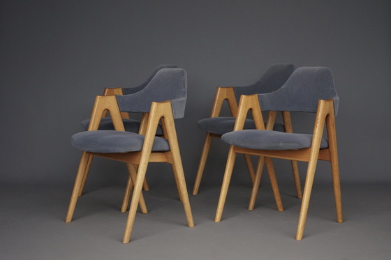 Image 1 of Chaises Compass par Kai Kristiansen pour Sva Møbler, 1960S, ensemble de 4