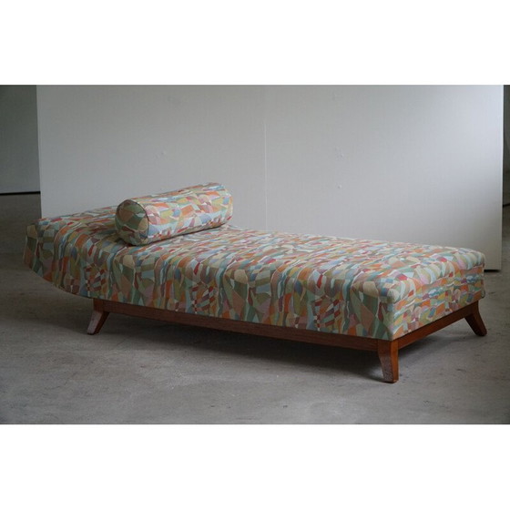 Image 1 of Lit de jour danois vintage Art déco en tissu par un ébéniste, années 1940