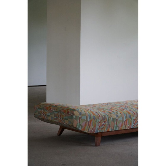 Image 1 of Lit de jour danois vintage Art déco en tissu par un ébéniste, années 1940