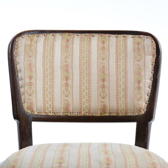 Image 1 of Chaise vintage en tissu et en chêne de Thonet, 1940