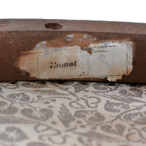 Image 1 of Chaise vintage en tissu et en chêne de Thonet, 1940