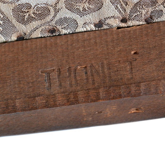 Image 1 of Chaise vintage en tissu et en chêne de Thonet, 1940