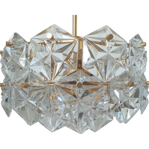 Lustre vintage en verre Kinkeldey, Allemagne, années 1970