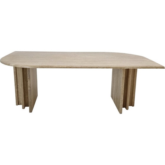 Image 1 of Table basse vintage en travertin, Italie