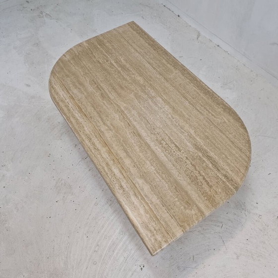 Image 1 of Table basse vintage en travertin, Italie