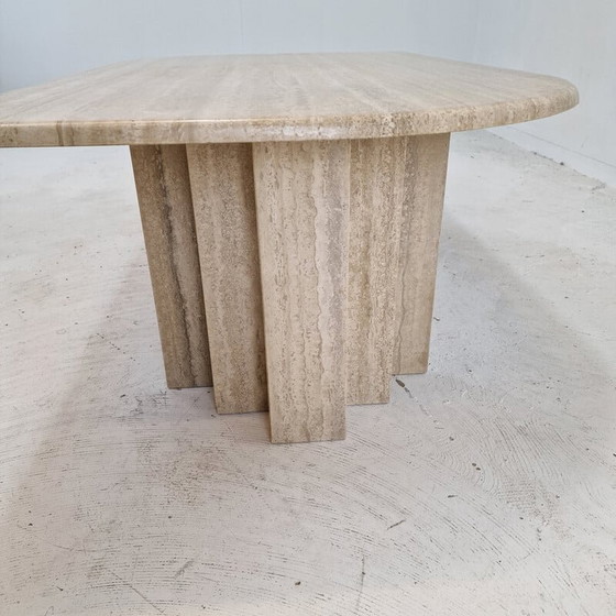Image 1 of Table basse vintage en travertin, Italie