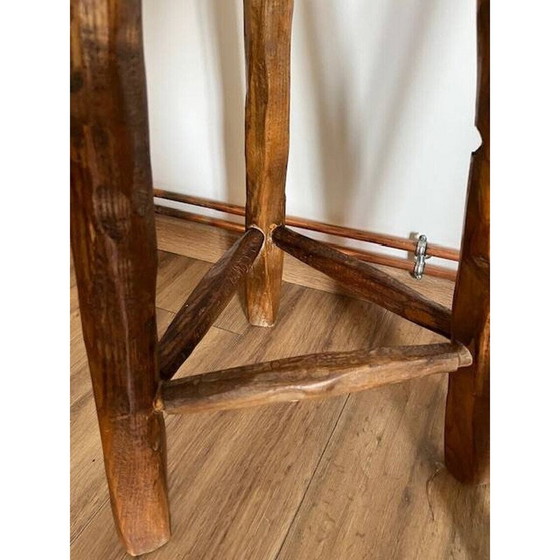 Image 1 of Paire de tabourets hauts vintage dépareillés