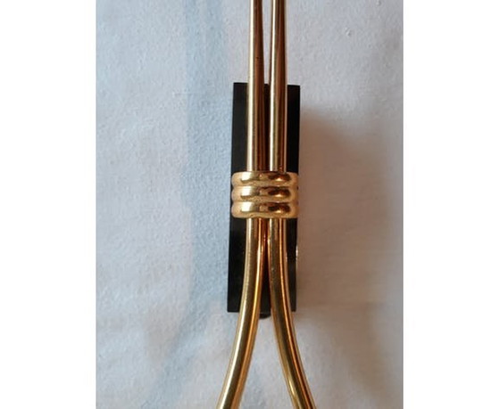 Image 1 of Paire De Doubles Appliques Design Organiques 1950