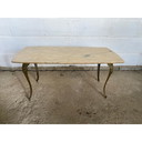 Table basse vintage en marbre et laiton, 1950