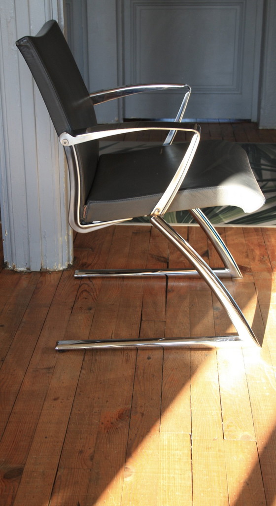 Image 1 of Fauteuil De Bureau Talin Cuir Gris