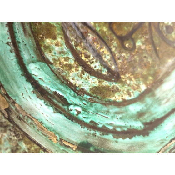 Image 1 of Décoration murale vintage en faïence faite à la main par Zsuzsanna Karacsonyi, Turque 1970