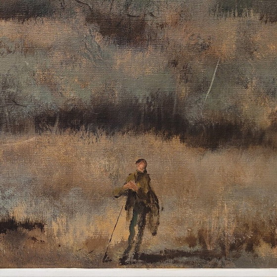 Image 1 of Grande huile sur toile vintage d'Eduardo Vicente