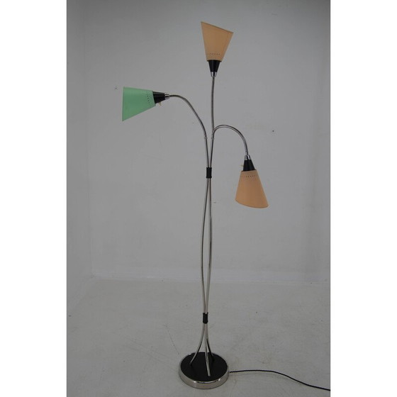 Image 1 of Lampadaire flexible vintage en métal et plastique, Tchécoslovaquie 1960