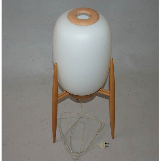 Image 1 of Lampadaire vintage No. 4159 en bois et verre par Úluv, Tchécoslovaquie 1960