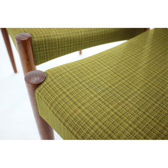 Image 1 of Ensemble de 4 chaises de salle à manger vintage en teck par Ejner Larsen et Aksel Bender-Madsen, 1960