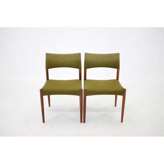Image 1 of Ensemble de 4 chaises de salle à manger vintage en teck par Ejner Larsen et Aksel Bender-Madsen, 1960