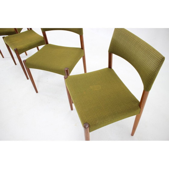 Image 1 of Ensemble de 4 chaises de salle à manger vintage en teck par Ejner Larsen et Aksel Bender-Madsen, 1960