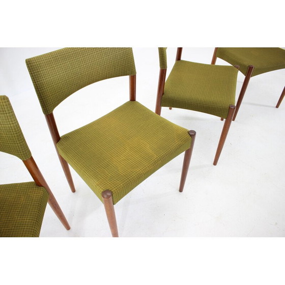 Image 1 of Ensemble de 4 chaises de salle à manger vintage en teck par Ejner Larsen et Aksel Bender-Madsen, 1960