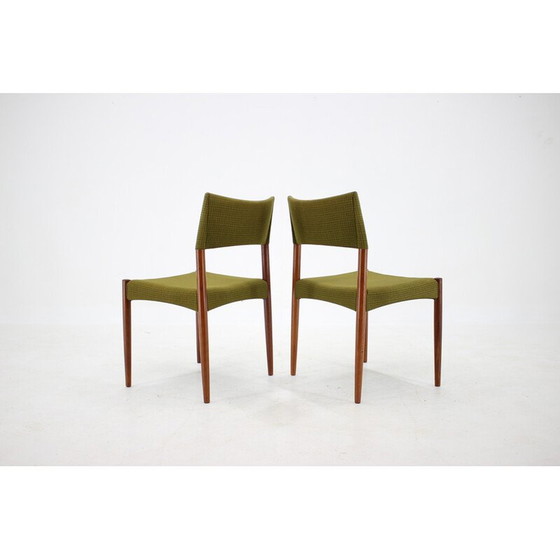 Image 1 of Ensemble de 4 chaises de salle à manger vintage en teck par Ejner Larsen et Aksel Bender-Madsen, 1960