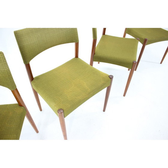 Image 1 of Ensemble de 4 chaises de salle à manger vintage en teck par Ejner Larsen et Aksel Bender-Madsen, 1960