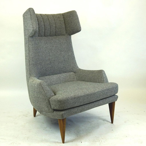 Fauteuil vintage gris d'Oswald Haerdtl, Autriche