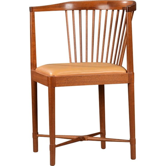 Image 1 of Ensemble de 2 chaises King of Diamonds en acajou par Børge Mogensen pour Søborg Møbelfabrik - années 1940