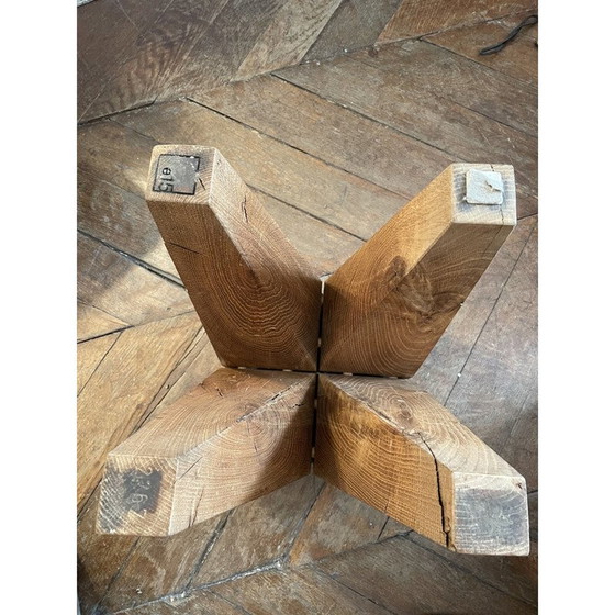 Image 1 of Tabouret molaire vintage en bois brut par Philipp Mainzer, 1996