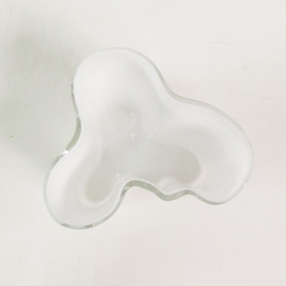 Image 1 of Paire de vases en verre vintage d'Alvar Aalto, Finlande 1980