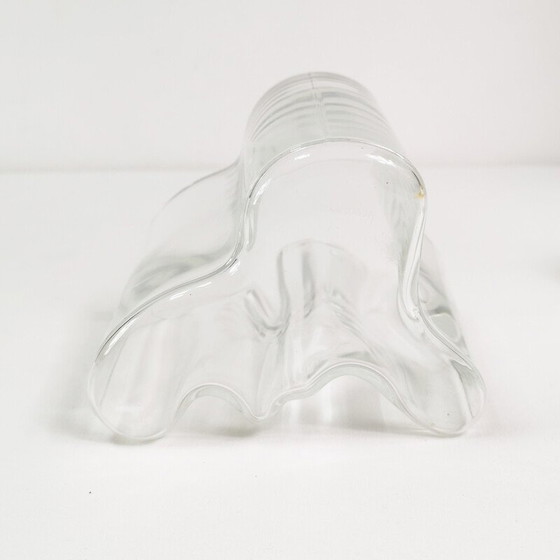 Image 1 of Paire de vases en verre vintage d'Alvar Aalto, Finlande 1980