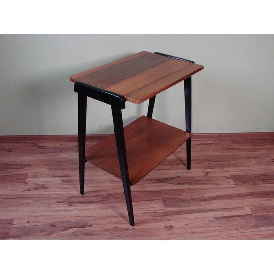 Image 1 of Table d'appoint vintage en placage de bois, Pologne, 1970