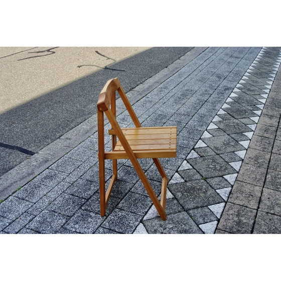 Image 1 of Chaise pliante vintage Trieste en pin par Aldo Jacober