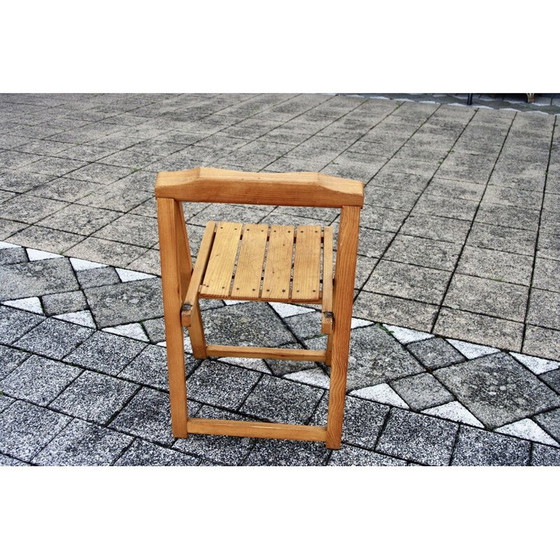 Image 1 of Chaise pliante vintage Trieste en pin par Aldo Jacober