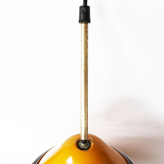 Image 1 of Lampe pendante à cône jaune par Kazuo Motozawa pour Staff, 1970S