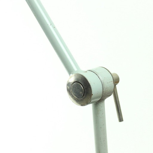 Lampe de table vintage industrielle grise, République tchèque 1960