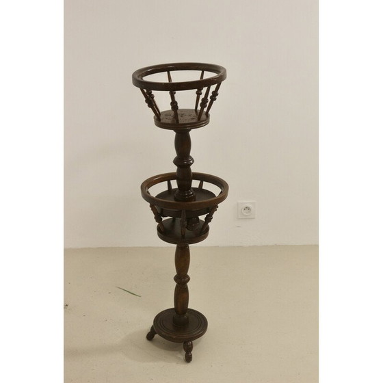 Image 1 of Paire de porte-plantes en bois vintage, 1950