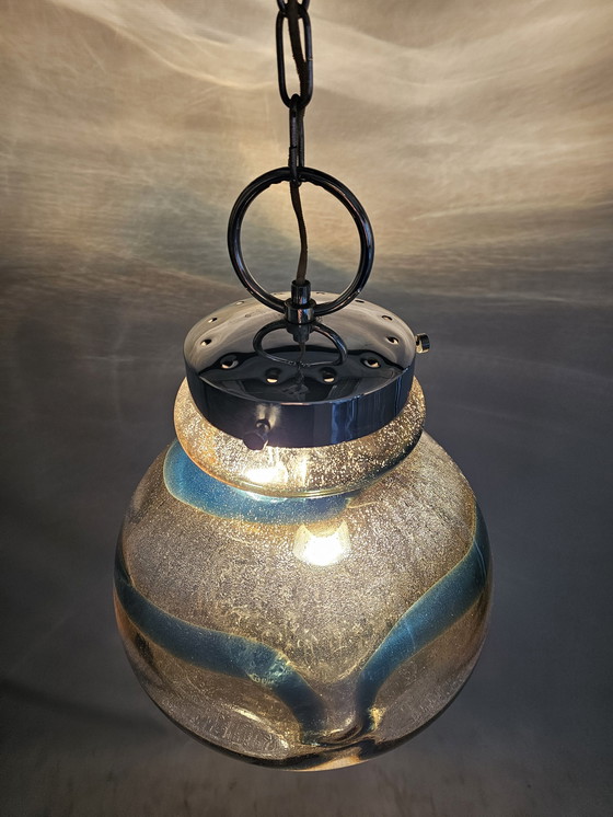 Image 1 of Lampe pendante italienne en verre