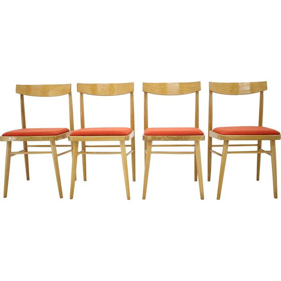 Image 1 of Ensemble de 4 chaises vintage Tchécoslovaquie 1970