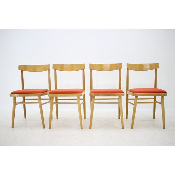 Image 1 of Ensemble de 4 chaises vintage Tchécoslovaquie 1970