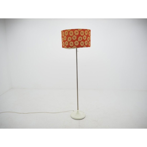 Image 1 of Lampadaire shadelamp vintage en tissu fleuri, 1970