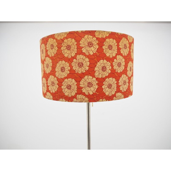 Image 1 of Lampadaire shadelamp vintage en tissu fleuri, 1970