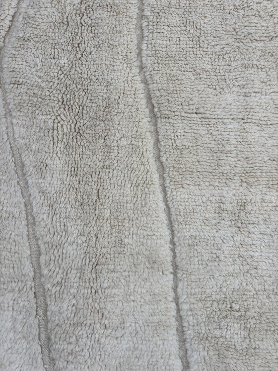 Image 1 of Tapis marocain berbère Beni Ourain blanc