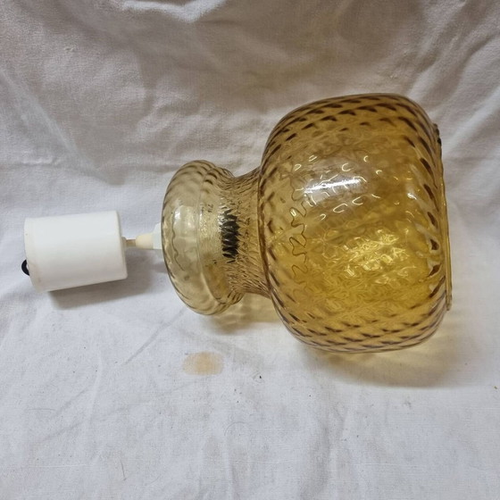 Image 1 of Suspension De 1960 En Verre Orange