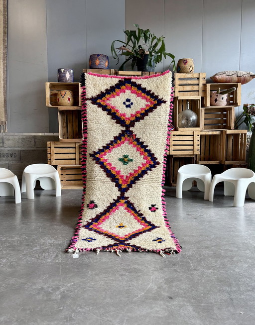 Tapis berbère marocain vintage en laine