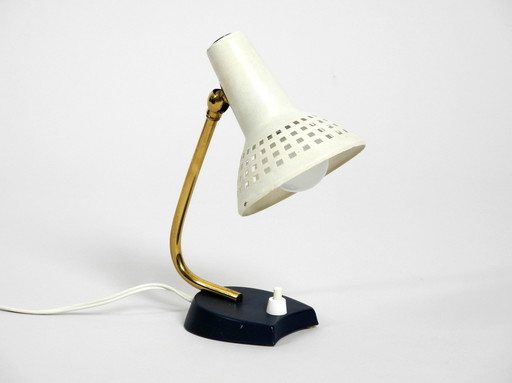 Très belle lampe de chevet en métal moderne Mid Century avec abat-jour ajustable