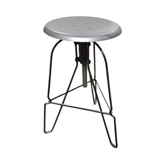 Tabouret en aluminium "Model Six" par Jeff Covey pour Herman Miller (60 X 35Cm)