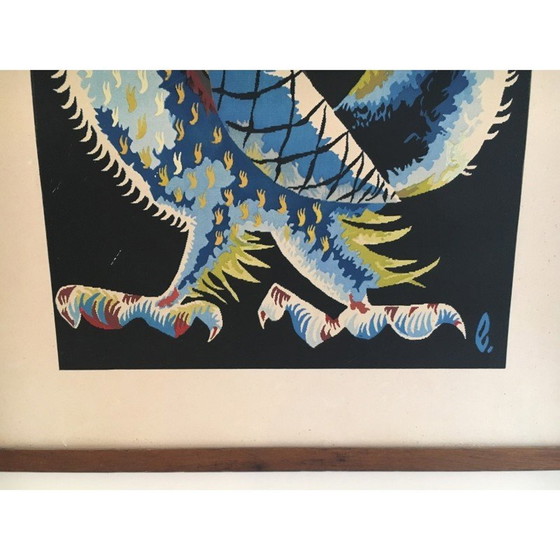 Image 1 of Impression vintage représentant un coq par Jean Lurçat, France 1970
