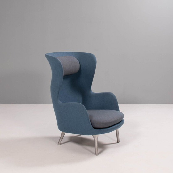 Image 1 of Fauteuil RO vintage bleu et gris par Jaime Hayon pour Fritz Hansen