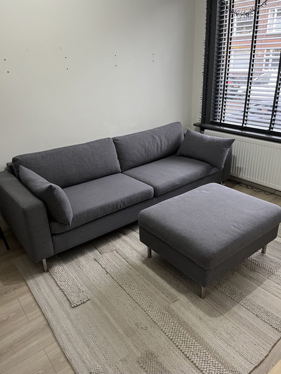 Image 1 of Bolia Scandinavia 3 places avec pouf et coussins classiques