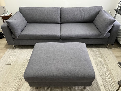 Bolia Scandinavia 3 places avec pouf et coussins classiques