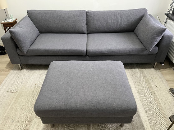 Image 1 of Bolia Scandinavia 3 places avec pouf et coussins classiques